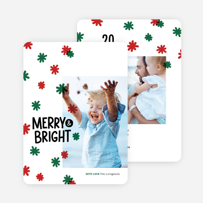 Merry Confetti Holiday Cards and Invitations - Multi