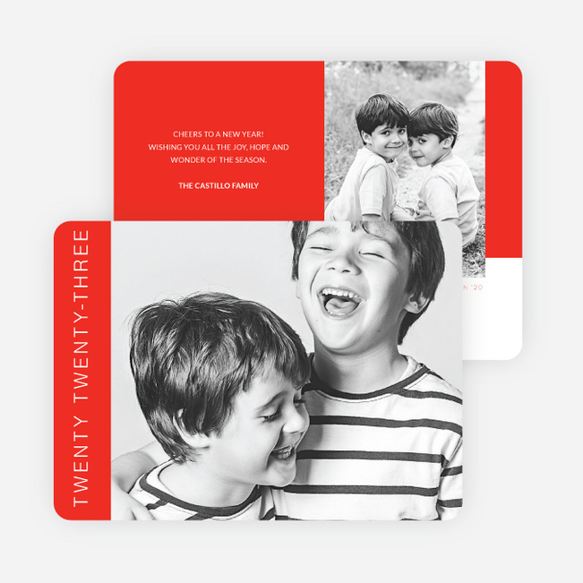 Bold New Year’s Cards - Red