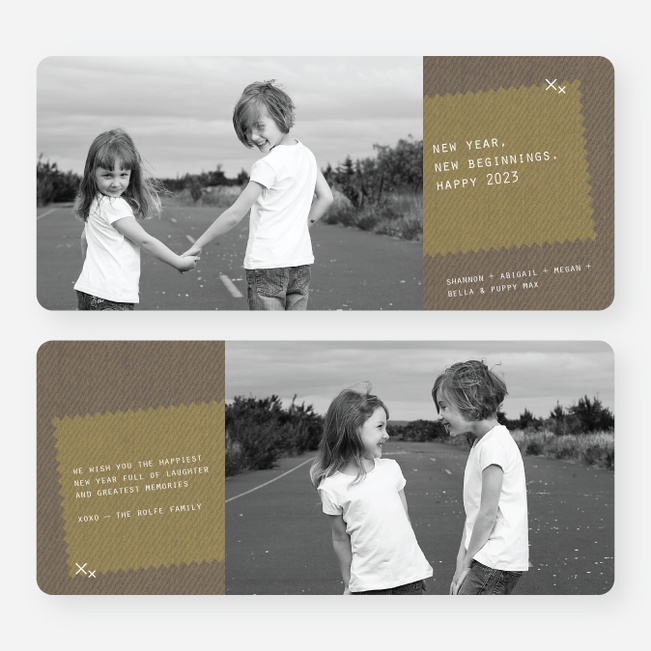 Denim Jeans Holiday Cards - Brown