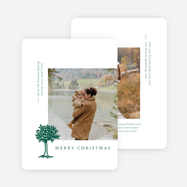 Little Tree Christmas Cards - Green