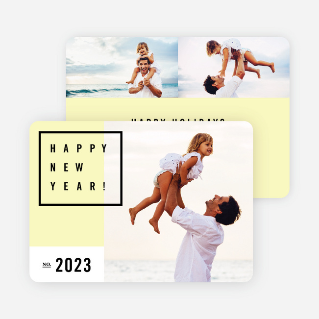 Be Modern New Year Cards - Yellow