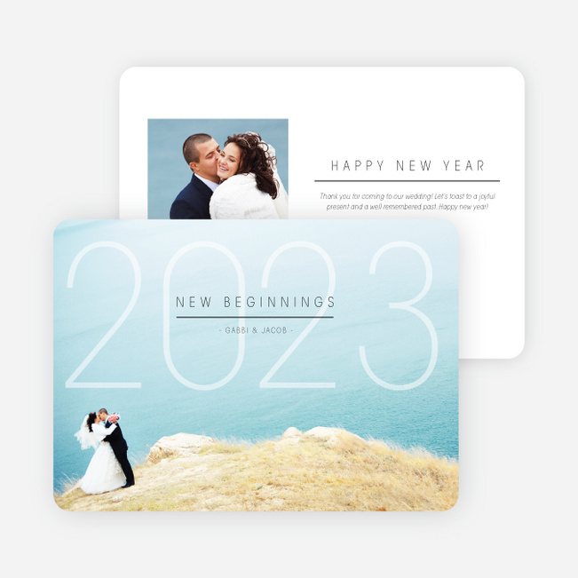 New Beginnings New Year’s Cards - Black