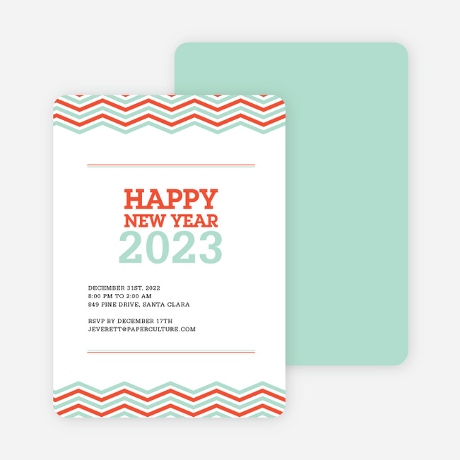 New Year Resolutions Party Invitations - Red