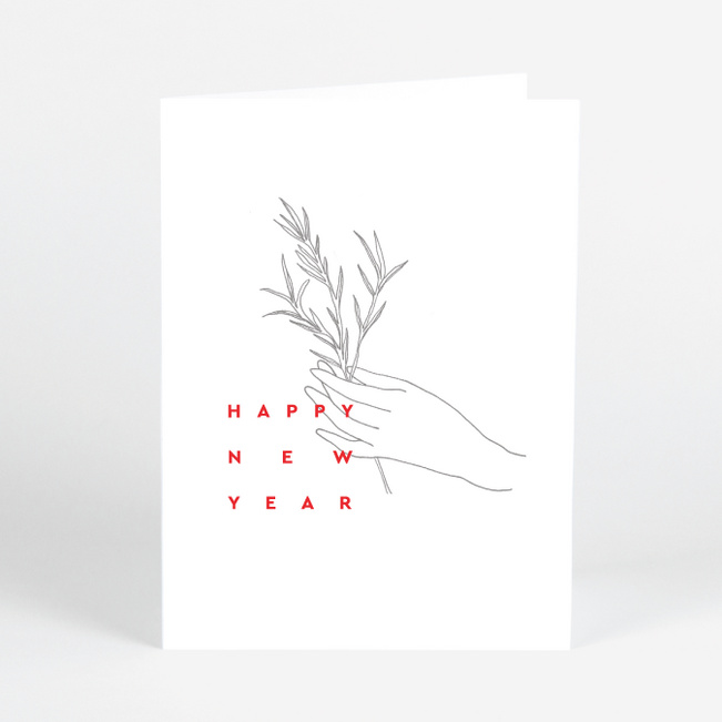 Simply Thoughtful New Year Cards - Red