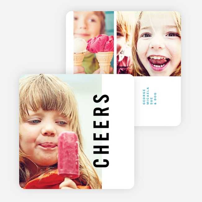 Big Cheers New Year Cards - Blue