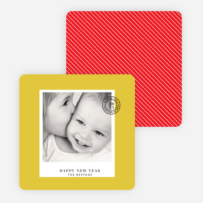 Cards to Put a Stamp on the New Year - Yellow