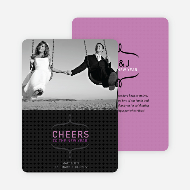 Cheers to the New Year Photo Card - Amethyst