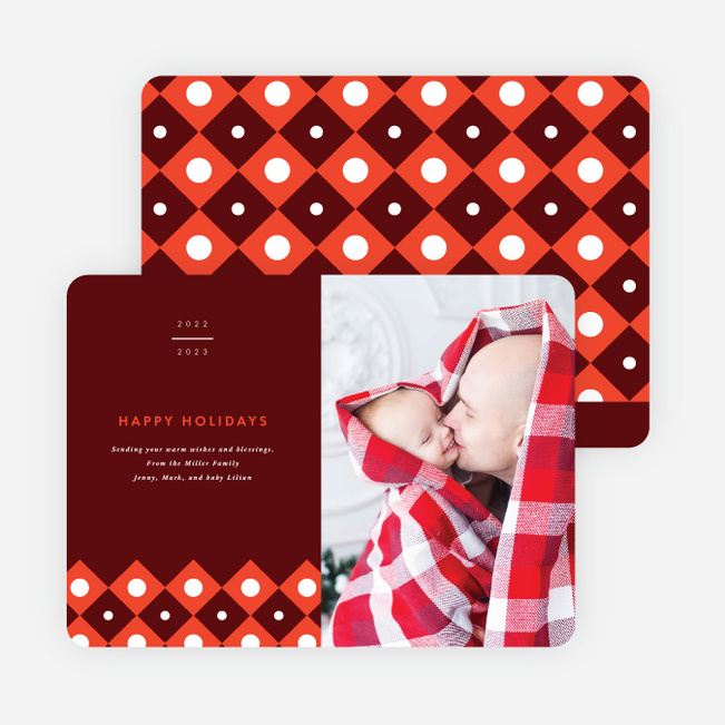 Diamond Duo Holiday Cards - Red