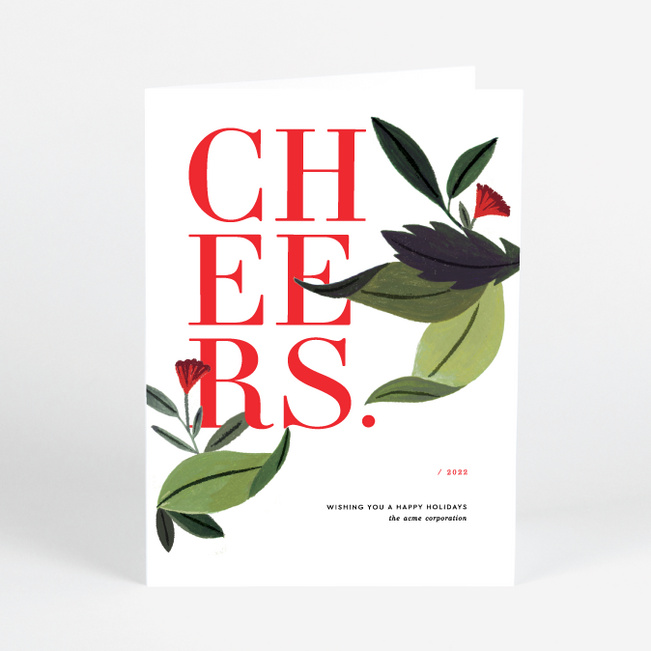 A Leafy Story Business Holiday Card - Multi