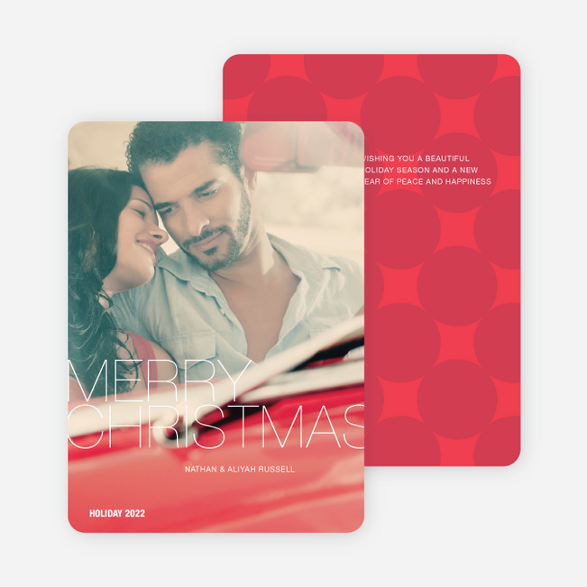 Modern Merry Christmas Cards - Red