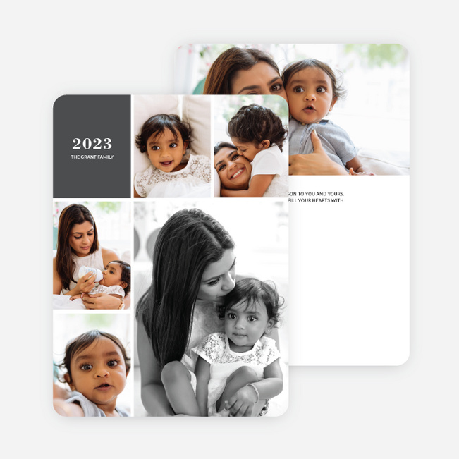 New Year’s Card Photo Collage - Gray