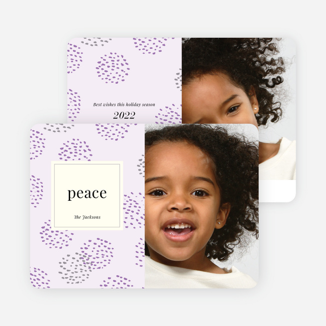 Peace Patterns Holiday Cards - Purple