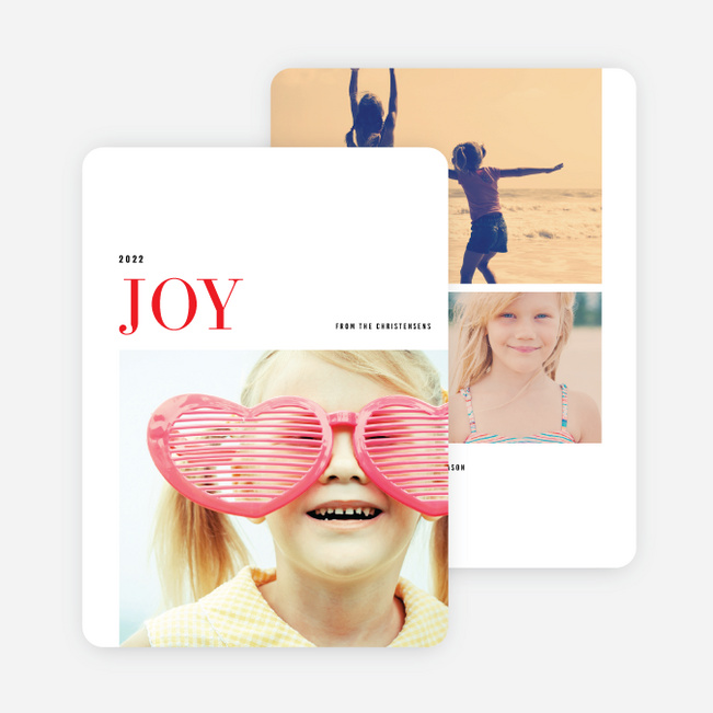 Simple Joy Holiday Cards - Red