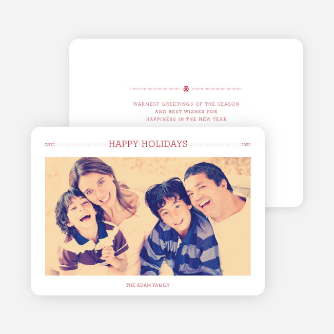 Simply Chic Happy Holiday Cards - Red