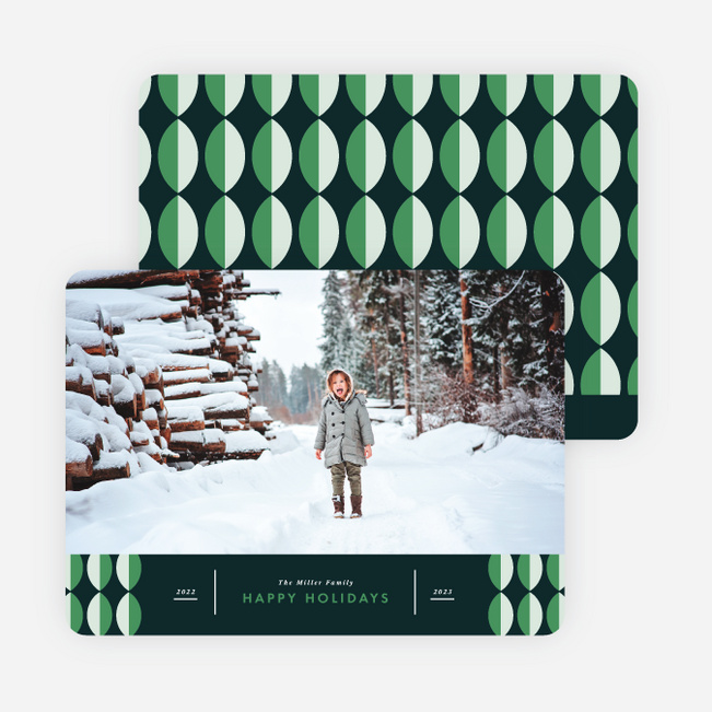 Winter Patterns Holiday Cards - Green