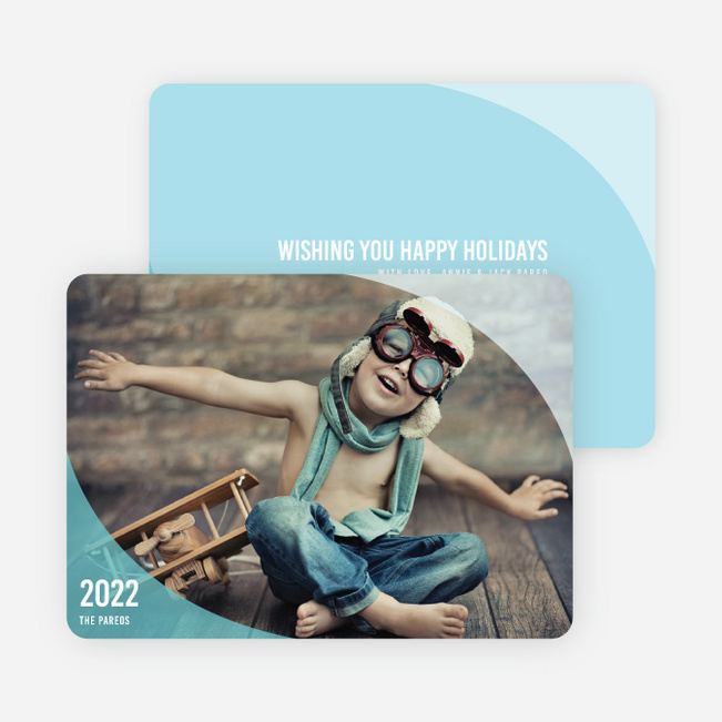Ocean Waves Holiday Cards - Blue