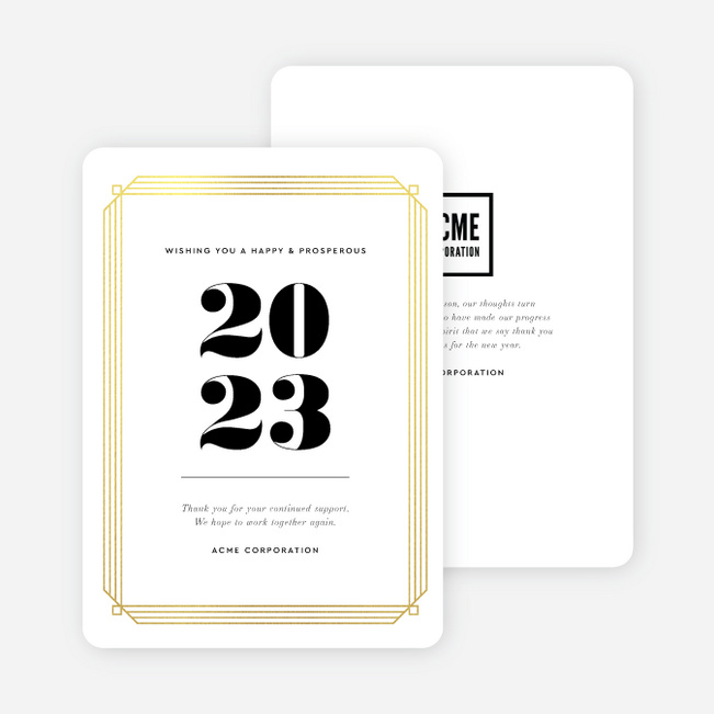 Deco The Halls Business and Corporate Holiday Cards - Yellow
