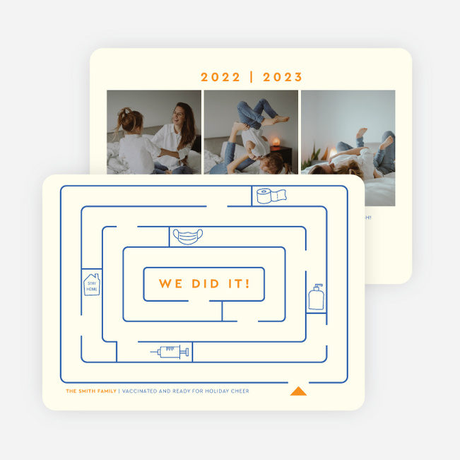 Icon Maze Holiday Cards and Invitations - Beige