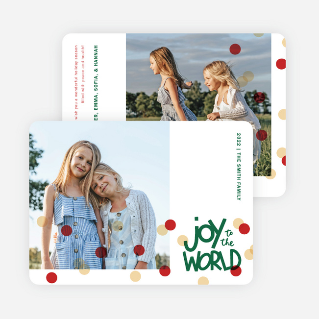 Joyous Polka Dots Holiday Cards and Invitations - Multi