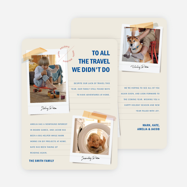 Travel Snapshots Holiday Cards and Invitations - Multi