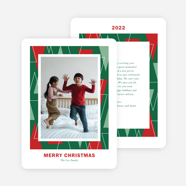 Tree Pattern Christmas Cards - Multi