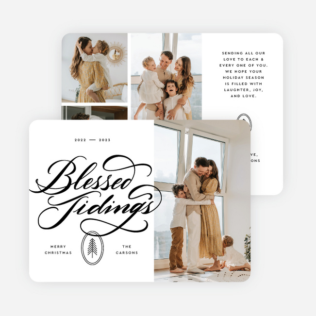 You Are Blessed Christmas Cards - Black