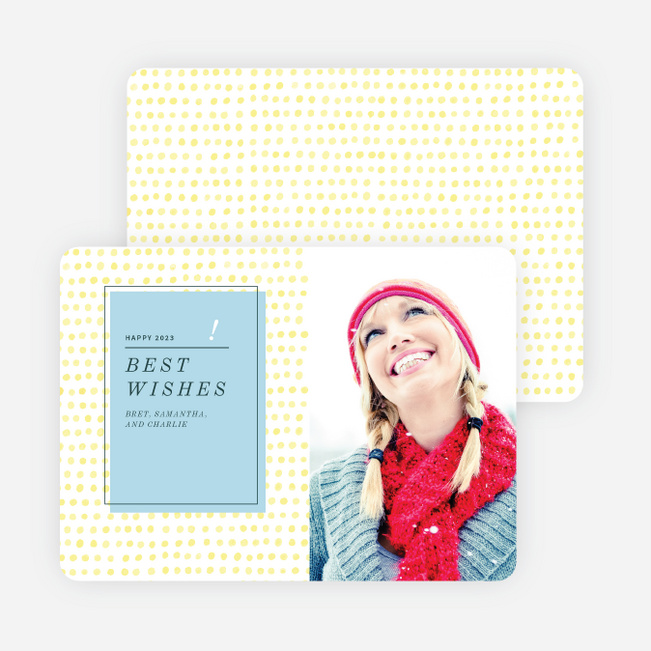 Cheerful Dots Holiday Cards - Yellow