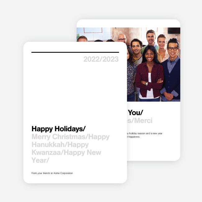 Greetings Corporate Holiday Cards - Black