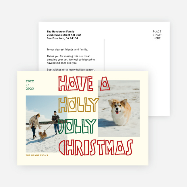 Jolly Greeting Christmas Cards - Multi