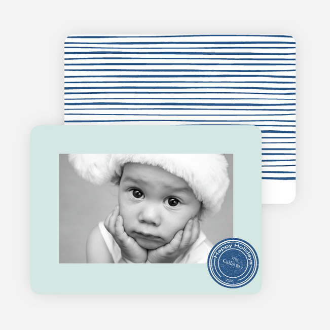 Putting a Stamp on the Holidays Cards - Blue