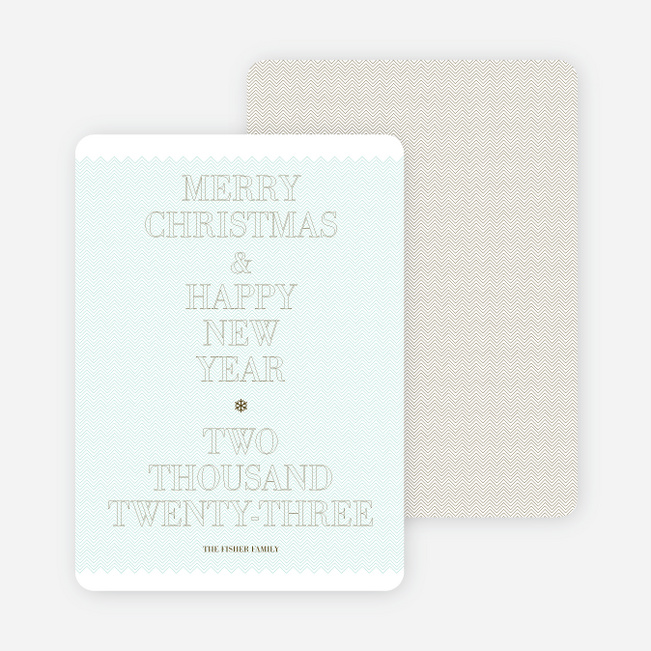 Simple and Bold: Modern Holiday Card - Azure