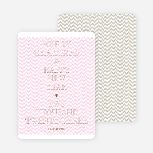 Simple and Bold: Modern Holiday Card - Pink Blush
