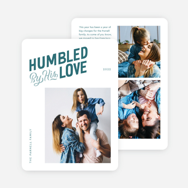 Humbling Love Christmas Cards - Blue