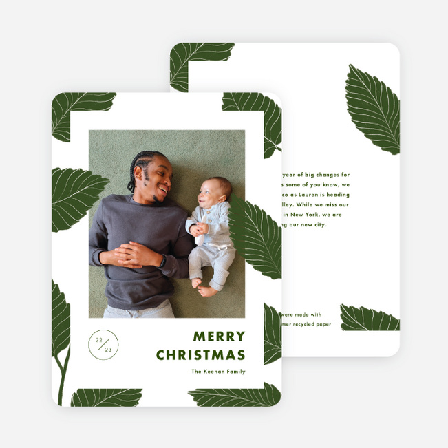 Palm Leaf Dreams Christmas Cards - White