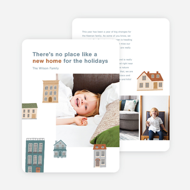 It Takes a Village Holiday Cards and Invitations - Blue