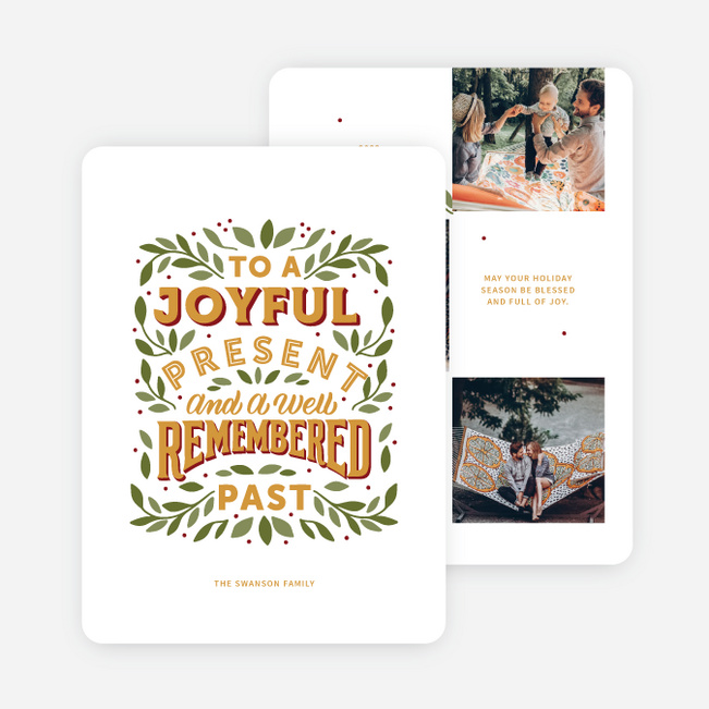 Well Remembered Holiday Cards and Invitations - Yellow