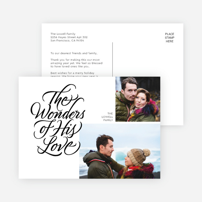 Wondrous Love Holiday Cards and Invitations - White