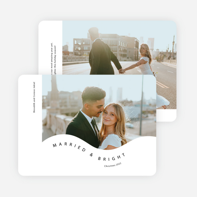 Newlywed Peak Christmas Cards - White