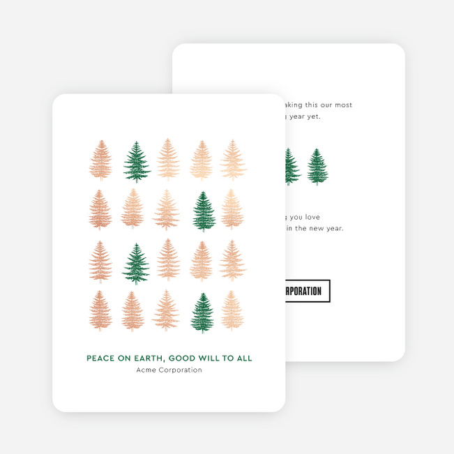Trees of Peace Corporate Holiday Cards & Corporate Christmas Cards