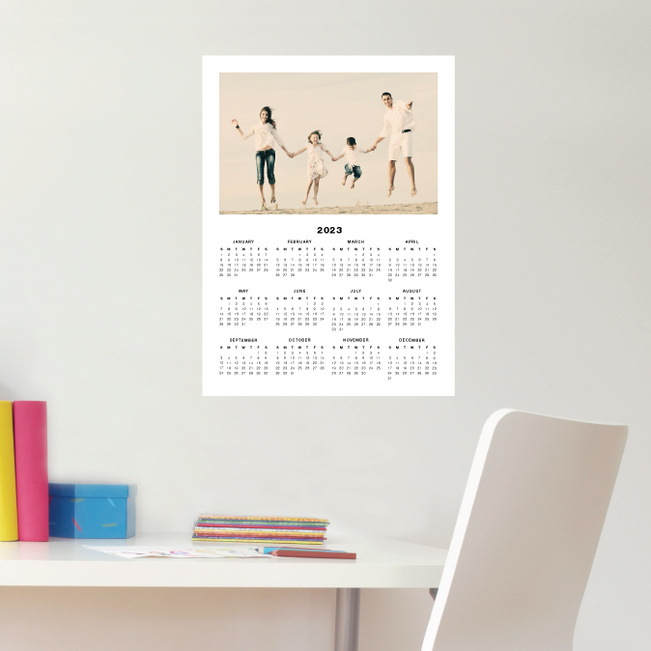 2018 Wall Calendar Stickers - Black