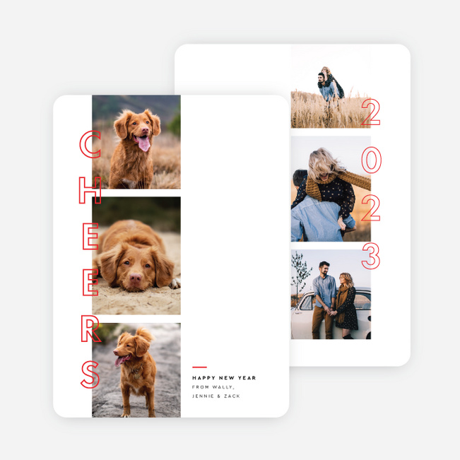 Bark About It Pet Holiday Cards - Red
