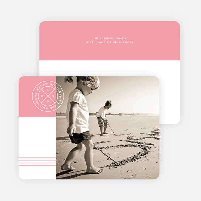 Modern Seal Holiday Cards - Pink