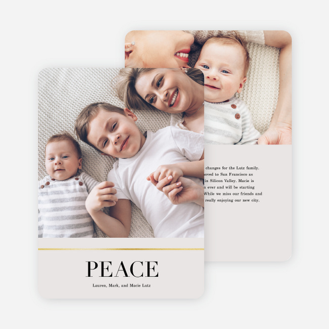 Peace & Quiet Holiday Cards - Beige