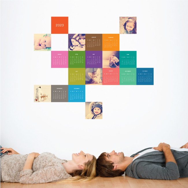 Photo Calendar Wall Decals - Multi