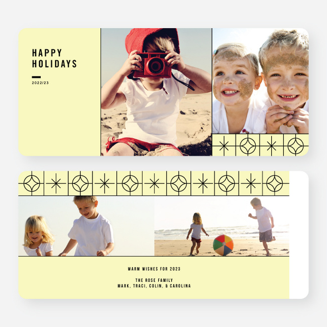Reach for the Stars Holiday Card - Yellow
