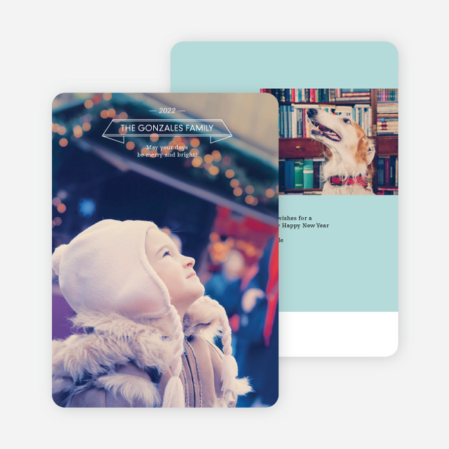 Simple Holiday Cards - Blue