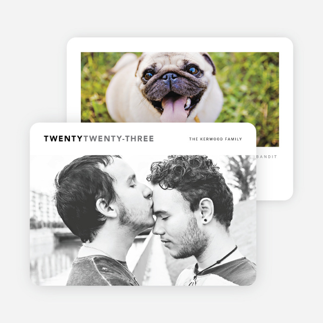 Not So Black and White New Year’s Cards - Black