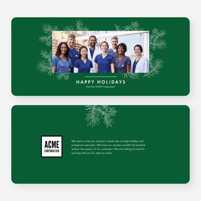 Fruitful Season Corporate Holiday Cards & Corporate Christmas Cards - Green