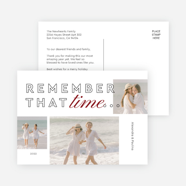 Annual Memories Holiday Cards and Invitations - Red
