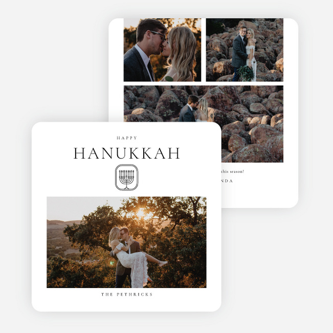Iconic Wishes Hanukkah Cards - White